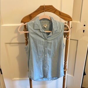 J. Crew Women's Light Blue Sleeveless Top